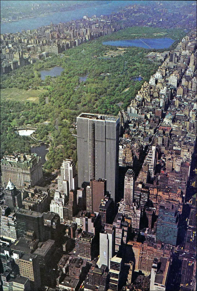 Вид на Центральный парк в Нью-Йорке, 1968 год